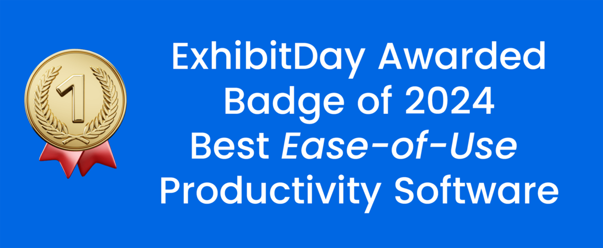 ExhibitDay Awarded Badge of 2024 Best Ease-of-Use Productivity Software