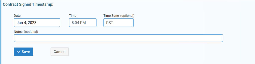 Date Time field Example