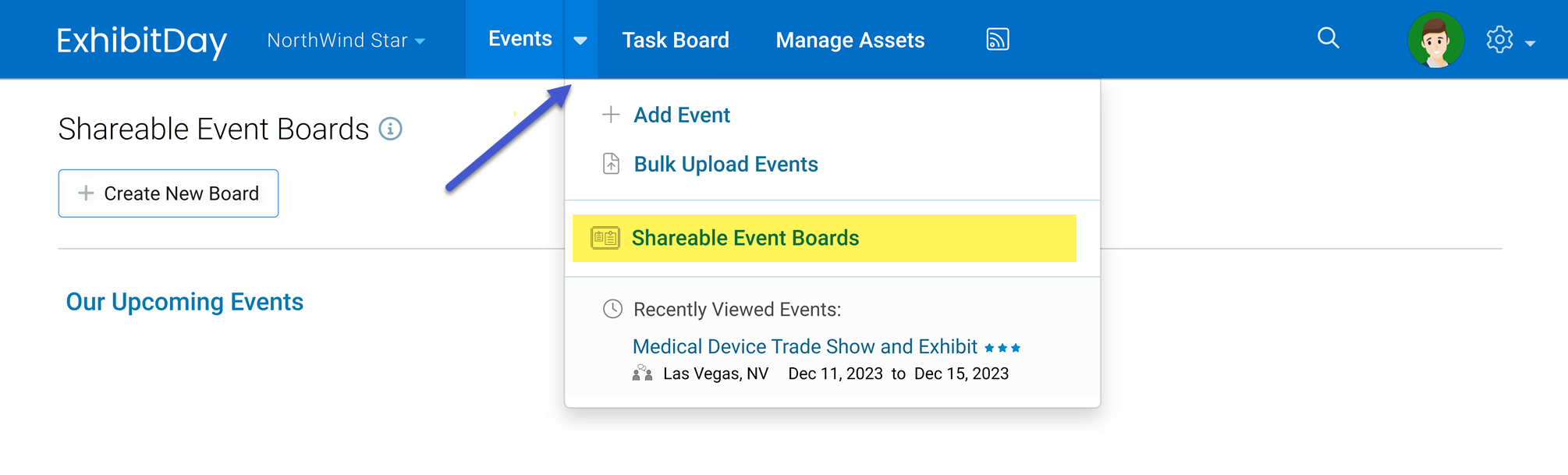 Manage Event Boards