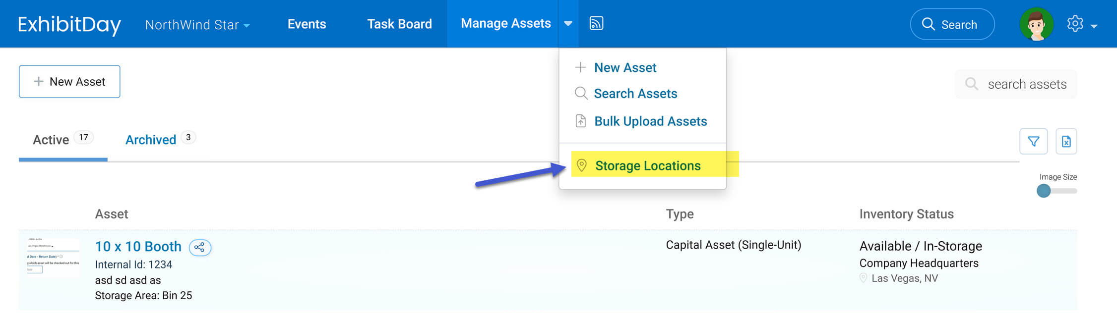 Manage Storage Locations