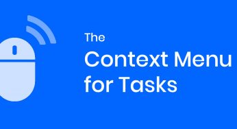 The Context Menu for Tasks